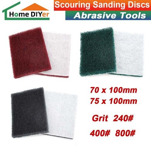 Scouring Pads Cleaning Scrubbing Pads Scourers 75x100mm/70x100mm 240#-800# Grit