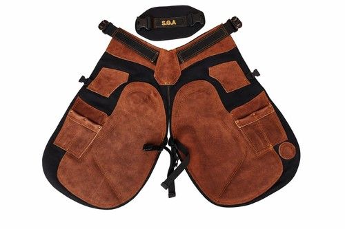 Farrier Leather Apron – Durable Two-Tone Brown & Black with Front Pockets