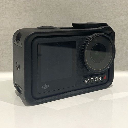 DJI Osmo Action 4 Black Camera w Frame, USB, SD Cards, Mount & Lens Protector