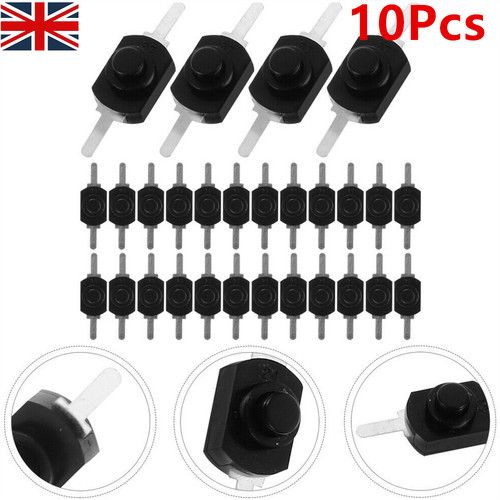 Mini Push Button Switch 10Pack Latching Micro On-Off Switch for Flashlight  DIY