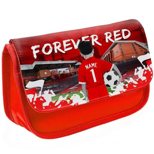 Football Pencil Case Boys School Childrens Kids Game Bag Personalised ALL TEAMS