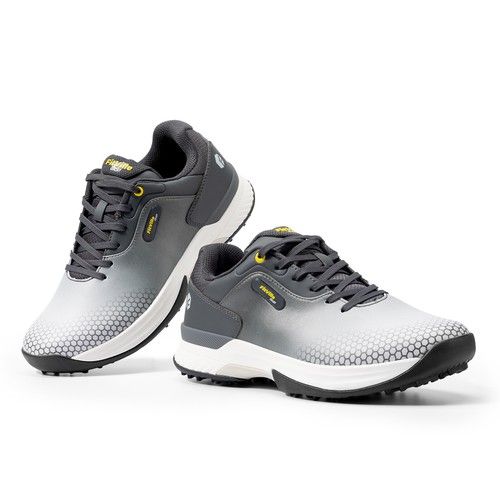 FitVille Men's Golf Shoes Water Resistant Outdoor Spiked Trainers Wide Sneakers