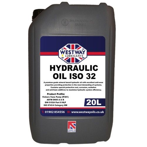 Hydraulic Oil ISO 32 Fluid 20L VG32 Westway High Grade 20 Litres DIN 51524
