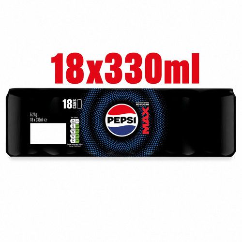 Pepsi Max No Sugar Cola Cans 8, 12, 18 & 24 x 330ml
