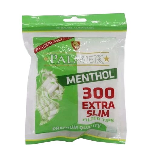 3000x Palmer Menthol Extra Slim Rolling(300 Filter Tips Per Pack) 6mm Smoking UK — image 2