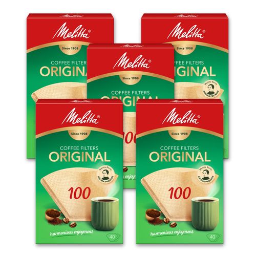 Melitta Original Coffee Filters Size 100 Pack of 5x40(200) Filter Papers Genuine — image 1