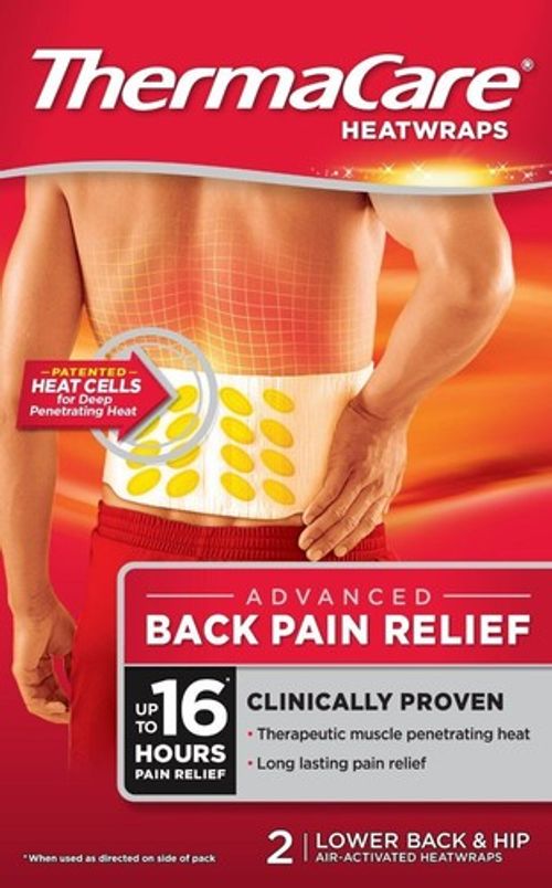 Thermacare Advanced Back Pain Relief - 2 Heatwraps - NEW Up To 16hrs Pain Relief
