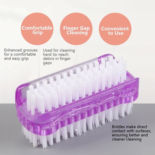 Double Sided Nail Cleaning Brush Fingernail Toenail Manicure Pedicure UK — image 5