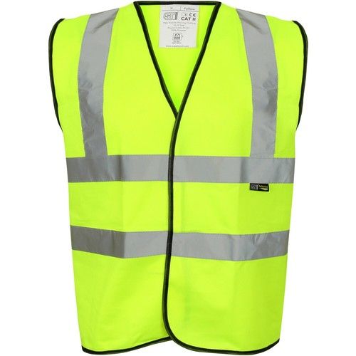 Hi Viz Vest High Vis Safety | YELLOW ORANGE | EN471 Waistcoat Visibility Jacket