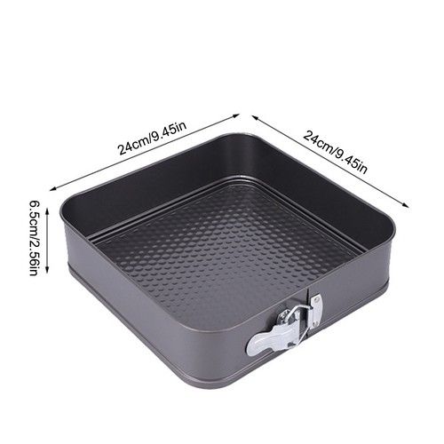 CAKE TIN 3 SIZE SQUARE NON STICK SPRING FORM BAKING BAKE TRAY BAKEWARE PN