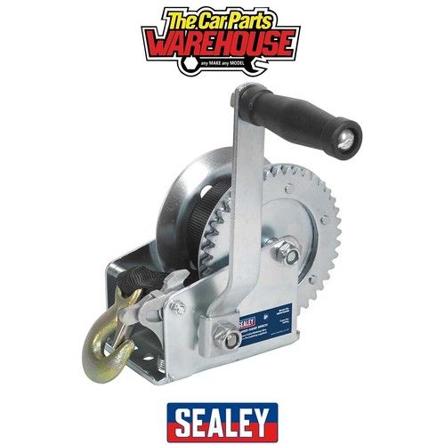 Sealey GWW1200M Geared Hand Winch with Webbing Strap 540kg Capacity
