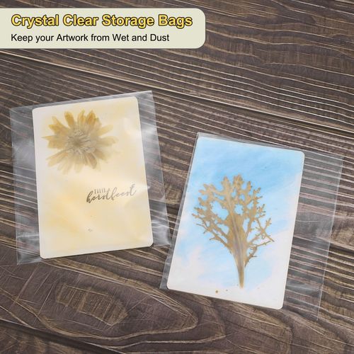 17.3"x 12.6" Acid-Free Picture Sleeve 60Pack Crystal Clear Sleeves Storage Bag — image 3