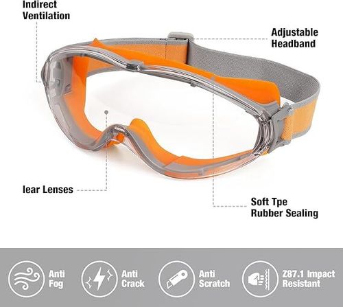 Safety Goggles Lab Work Eye Protective Lens Anti-Fog Science Lab Eye Protection — image 12