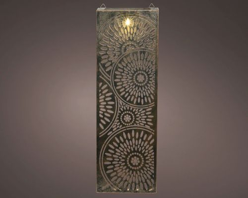 Bronze Garden Wall Art Solar Light Panel Light Up Garden Wall Decoration 60cm — image 2