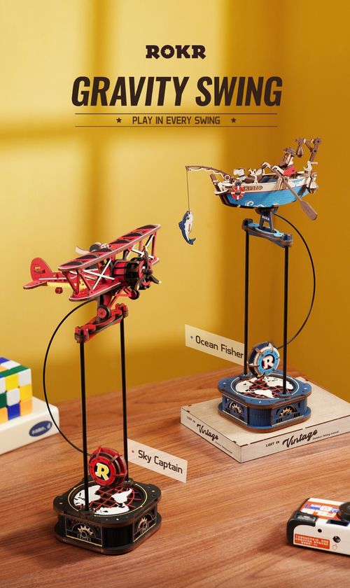 ROKR 3D Puzzle Wooden Model kit Gravity Swing Series Gladiator Fighter Xmas Gift — image 1