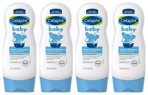 Cetaphil Baby Shampoo and Body Wash with Organic Calendula - 4 PACKS LOT