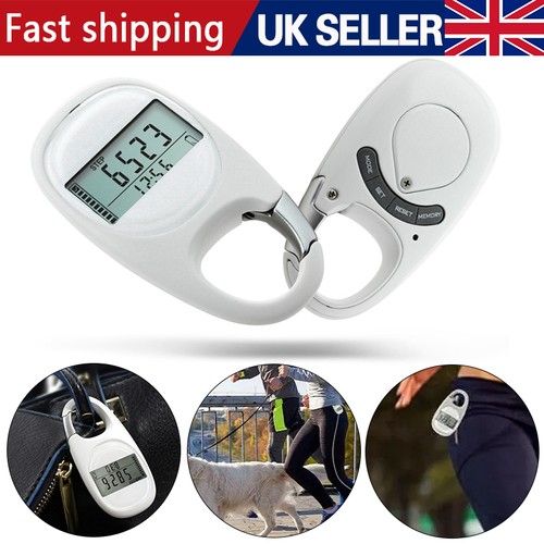 Pedometer 3D Walking Pedometer, Portable Sports Step Counter with Carabiner Clip