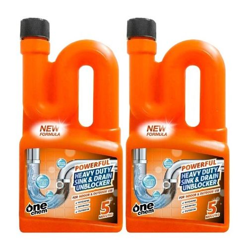 Sink and Drain Unblocker 2 x 750ml Heavy Duty Powerful Formula One Chem