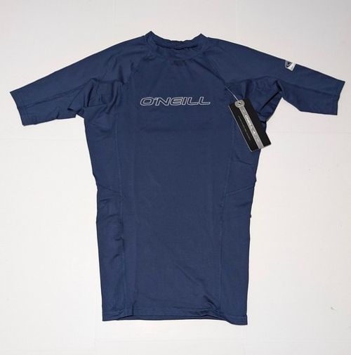 O'NEILL Wetsuits Mens Basic Skins Short Sleeve Rash Guard Vest Top XS Navy