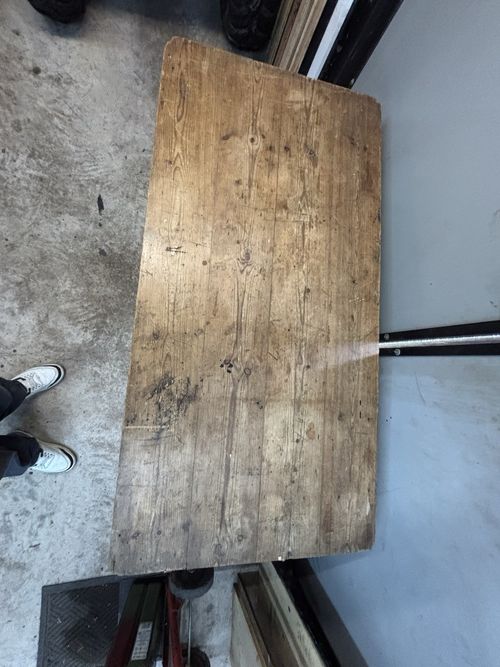 Vintage trestle table real hard wood — image 3
