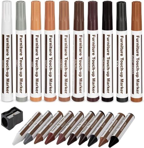 21PC Wood Furniture Repair Kit Markers & Wax Sticks Touch Up Scratch Floor Table — image 1