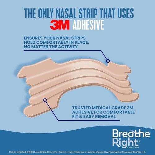 Breathe Right Nasal Strips Extra Strength Tan Nasal Strips, stop Snoring — image 3