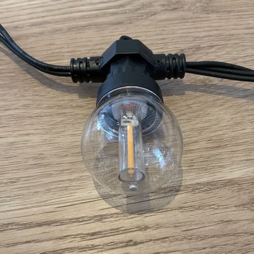 ConnectPro CP064 5m Connectable Festoon Lights G50 Warm White LED IP65 Black — image 2