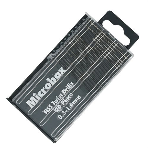 20PC Pin Vice Drill Set Mini Tiny Micro HSS Twist Bits 0.3-1.6mm Hand Tool Vise — image 3