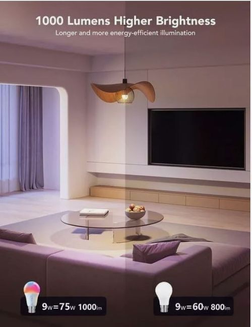 Govee Smart Bulb RGBWW, 1000lm Wi-Fi LED Bulbs B22, Smart Light Bulb Dimmable — image 4