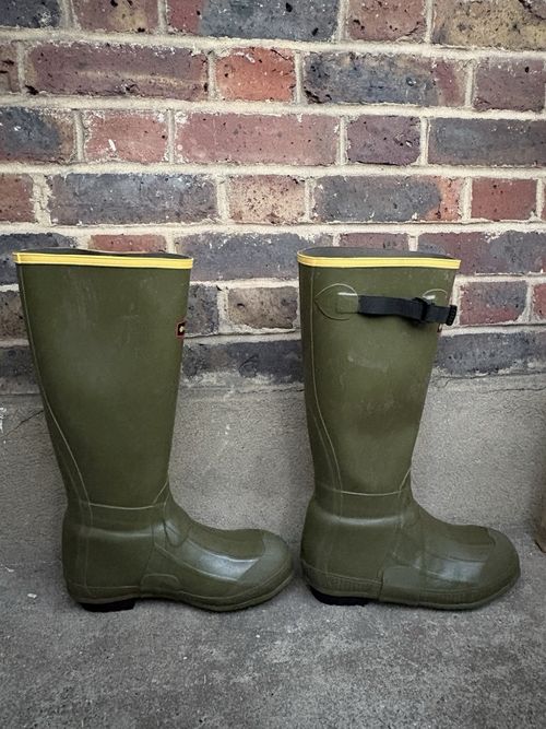 LaCrosse Burly Air Grip Men’s 18in Insulated Rubber Boots Green/Yellow — image 2