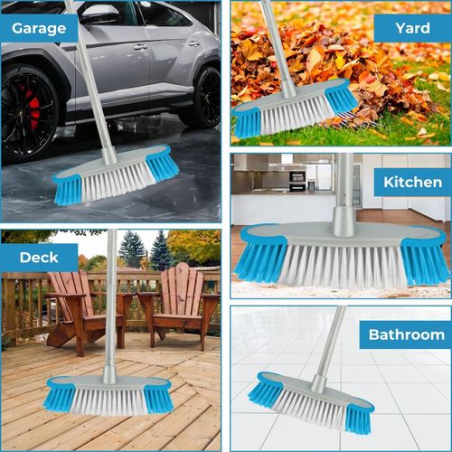 Soft Indoor Broom Long Handled Sweeper Sweeping Brush Floor Cleaning Kitchen — image 6