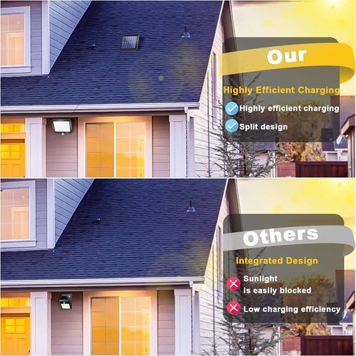 Solar Power LED PIR Motion Sensor Wall Light Security Outdoor Garden Flood Lamp — image 4