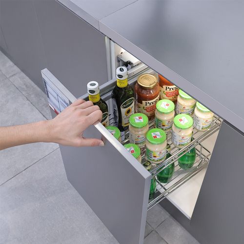 Pull Out Kitchen Magic Corner Baskets Cupboard Larder Storage Shelf Soft Close — image 6