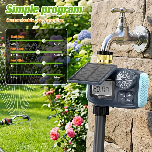 Solar Garden Automatic Drip Irrigation Kit Outdoor Watering System with Timer UK — image 5