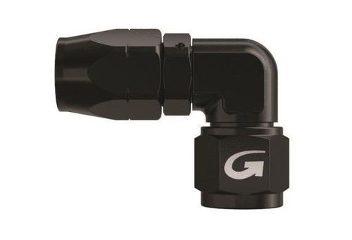 Goodridge 200 Series Fast Flow Forged Fitting AN08 AN-08 90 Degree in Black