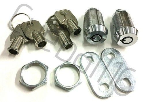 2 x 28.6mm / 1-1/8" HIGH SECURITY BARREL LOCK FOR FRUIT MACHINES or POOL TABLES