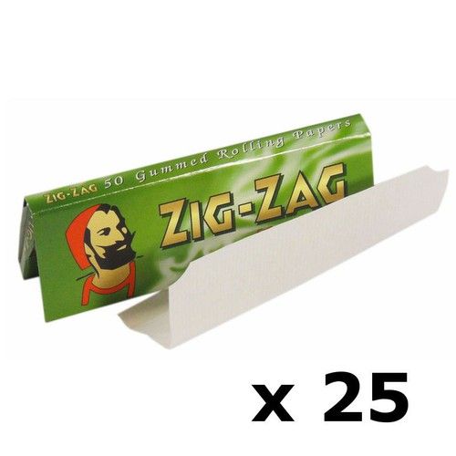 ZIG ZAG GREEN STANDARD Regular Cigarette Rolling Paper - 1 5 10 25 50 100