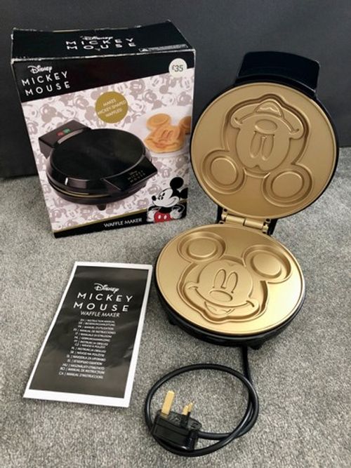 Disney Mickey Mouse Waffle Maker - Boxed with Maunal, Fully Working