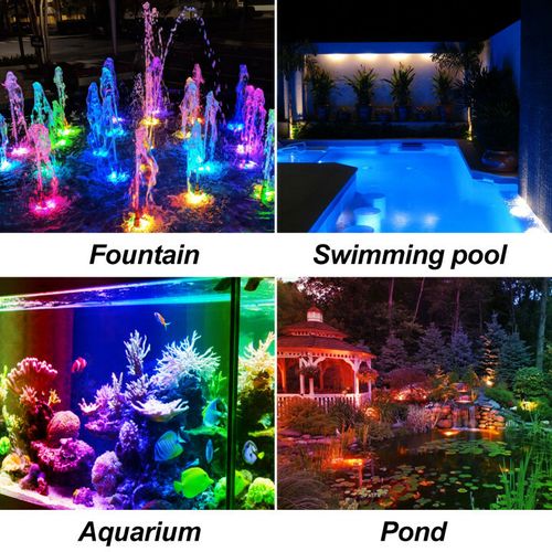 RGB Solar LED Submersible Spot Lights Lamp Garden IP68 Pool Pond Underwater UK — image 11