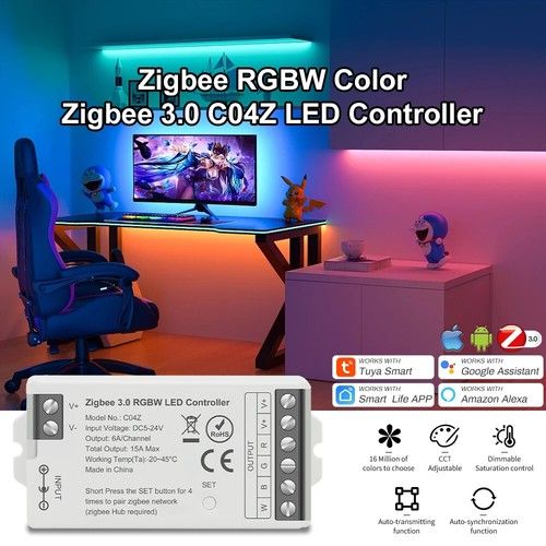 LED Controller for CCT RGB RGBW RGBCCT LED Strip Smart Dimmer Support Hue Bridge
