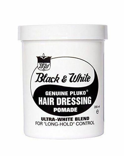 Black and White Pomade Pluko Hair Dressing Pomade  200ml free 48hr tracked