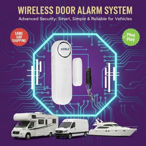 RV-Camper-VAN-Motorhome-Caravan Wireless Remote Alarm Security Entry Door Sensor — image 2