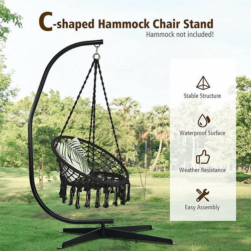 Large Rattan Hanging Egg Chair Frame Swing Egg Chair Frame Pole Stand Frame Only — image 6