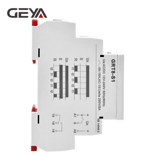 GEYA ON/OFF Asymmetric Cycle Timer Relay Switch 16A AC/DC12-240V Cycle Din Rail