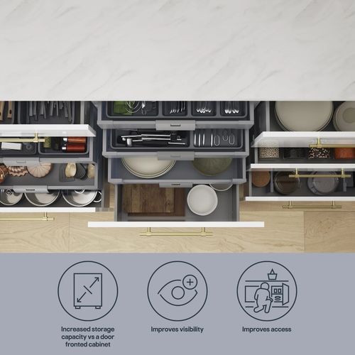GoodHome Soto Soft-close Deep drawer box (W)500mm Kitchen Drawer Anthracite — image 3