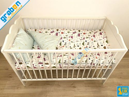 100% COTTON BEDDING SET FOR Toddler Bed Cot Bed Duvet Cover&Pillowcase 120x150cm — image 16