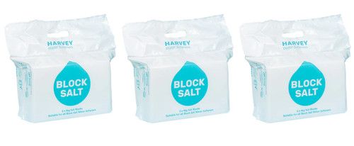 Harvey's Water Softener Block Salt for all Water Softeners UK 3 Bags = 6 x 4kg