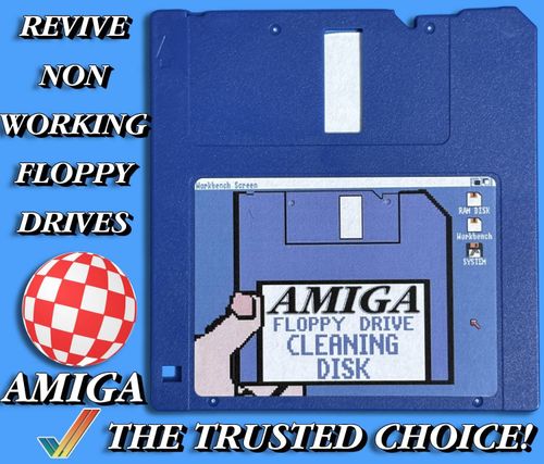3.5" FLOPPY DISK DRIVE CLEANER - AMIGA -INTERNAL/EXTERNAL FLOPPY DRIVE SERVICE- — image 1