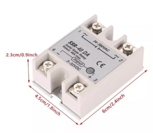 Solid State Relay SSR-40DA 3-32VDC 40A Output 24-380VAC Module Contactor Control — image 10