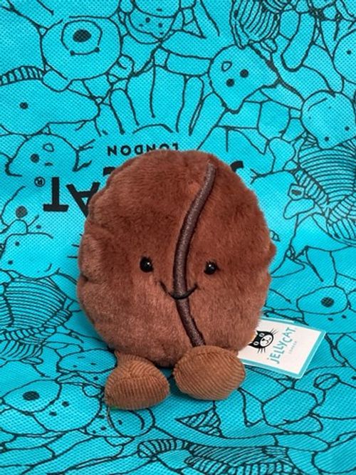New Jellycat Amuseable Coffee Bean Soft Toy 8x13cm Plush Toy With Tags &dust Bag